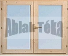 Borovi fa ablak 150x120 kétfelé nyíló